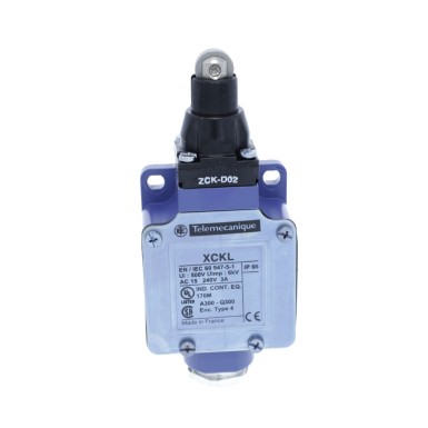 XCKL102 - Limit switch, Limit switches XC Standard, XCKL, steel roller plunger, 1NC+1 NO, snap action, Cable g - Schneider Electric - Limit switch, Limit switches XC Standard, XCKL, steel roller plunger, 1NC+1 NO, snap action, Cable g - Schneider Electric - 1