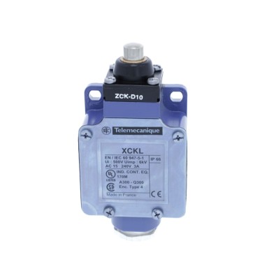 XCKL110 - Limit switch, Limit switches XC Standard, XCKL, metal end plunger, 1NC+1 NO, snap action, Cable gland - Schneider Electric - Limit switch, Limit switches XC Standard, XCKL, metal end plunger, 1NC+1 NO, snap action, Cable gland - Schneider Electric - 4