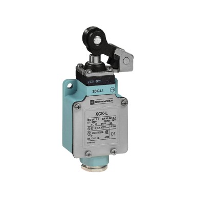 XCKL121 - Limit switch, Limit switches XC Standard, XCKL, thermoplastic plastic roller lever plunger, 1NC+1 NO, snap, Cable gland - Schneider Electric - Limit switch, Limit switches XC Standard, XCKL, thermoplastic plastic roller lever plunger, 1NC+1 NO, snap, Cable gland - Schneider Electric - 0