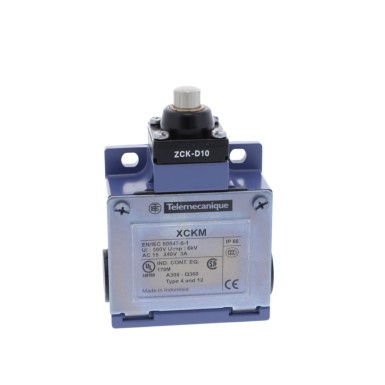 XCKM110H29 - Limit switch, Limit switches XC Standard, XCKM, metal end plunger, 1NC+1 NO, snap action, M20 - Schneider Electric - Limit switch, Limit switches XC Standard, XCKM, metal end plunger, 1NC+1 NO, snap action, M20 - Schneider Electric - 2