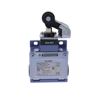 XCKM121H29 - Limit switch, Limit switches XC Standard, XCKM, thermoplastic roller lever plunger, 1NC+1 NO, snap, M20 - Schneider Electric - Limit switch, Limit switches XC Standard, XCKM, thermoplastic roller lever plunger, 1NC+1 NO, snap, M20 - Schneider Electric - 4