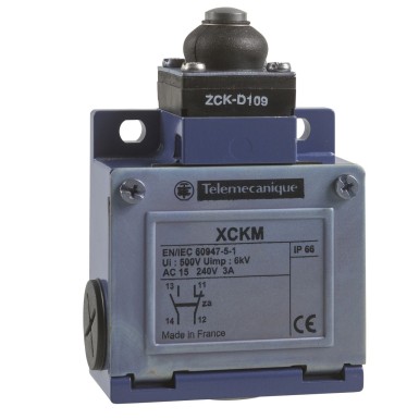 XCKM1587861 - limit switch XCKM - thermoplastic roller lever - 1NC+1NO - snap action - Schneider Electric - limit switch XCKM - thermoplastic roller lever - 1NC+1NO - snap action - Schneider Electric - 0