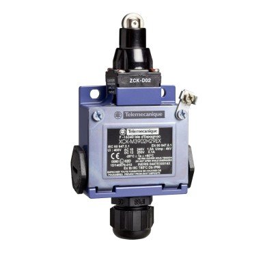 XCKM3902H29EX - Limit switch, Limit switches XC Standard, XCKM, roller plunger, 2NC + NO, ATEX/IECEx - Schneider Electric - Limit switch, Limit switches XC Standard, XCKM, roller plunger, 2NC + NO, ATEX/IECEx - Schneider Electric - 0