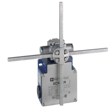 XCKMR54D1 - Telemecanique - Limit switch, Limit switches XC Standard, XCKMR, stay put crossed rods lever 6 mm, 2x(2 NC), slow, Pg13
