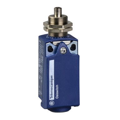 XCKP21H0P16 - Telemecanique - Limit switch, Limit switches XC Standard, XCKP, M18 metal end plunger, 1NC+1 NO, snap, M16