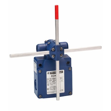 XCKVR24SR1H29 - Telemecanique - Limit switch, Limit switches XC Standard, XCKVR, stay put crossed rods lever 6 mm, 2x(NC+NO), slow, M20