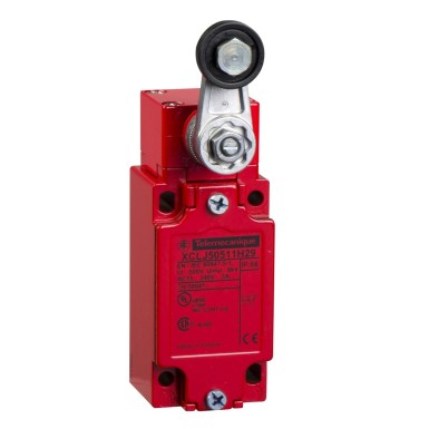 XCLJ10514 - Limit switch, Limit switches XC Standard, XCLJ, red body steel, roller bearing lever, NC / NC snap contacts - Schneider Electric - Limit switch, Limit switches XC Standard, XCLJ, red body steel, roller bearing lever, NC / NC snap contacts - Schneider Electric - 0