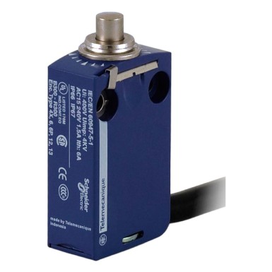 XCMD2110L1 - Limit switch, Limit switches XC Standard, XCMD, metal end plunger, 1NC+1 NO, snap, 1 m - Schneider Electric - Limit switch, Limit switches XC Standard, XCMD, metal end plunger, 1NC+1 NO, snap, 1 m - Schneider Electric - 0