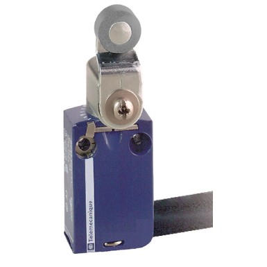 XCMD2116L10SBW - Telemecanique - Limit switch, Limit switches XC Standard, XCMD, steel roller lever, 1NC+1 NO, snap, 10 m