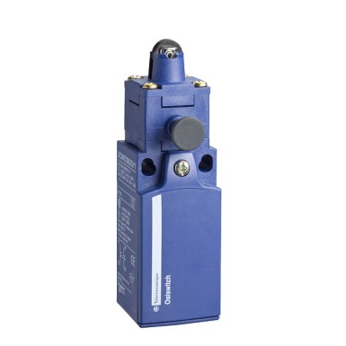 XCNR2102P20C - Telemecanique - Limit switch, Limit switches XC Standard, XCNR, steel roller plunger, 1NC+1 NO, snap, M20