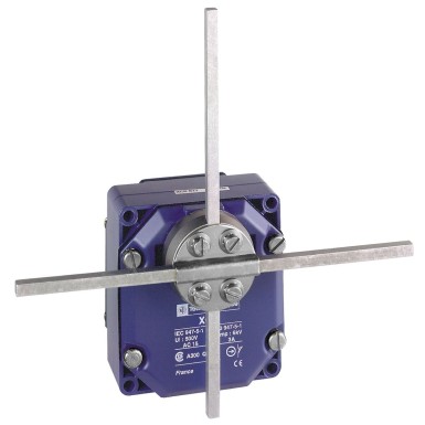 XCRE18 - Limit switch, Limit switches XC Standard, XCR, metal stay put crossed rods lever square rod 6 mm, 2X(1NC+NO) - Schneider Electric - Limit switch, Limit switches XC Standard, XCR, metal stay put crossed rods lever square rod 6 mm, 2X(1NC+NO) - Schneider Electric - 0