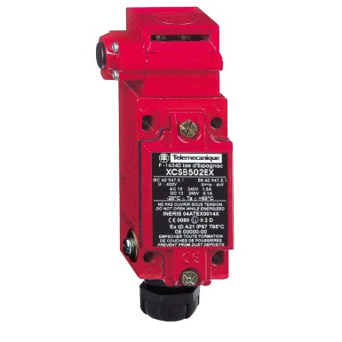 XCSB502EX - Safety switch, Telemecanique Safety switches XCS, metal key operated XCSA, NC + 2 NO slow break, ATEX/IECEx - Schneider Electric - Safety switch, Telemecanique Safety switches XCS, metal key operated XCSA, NC + 2 NO slow break, ATEX/IECEx - Schneider Electric - 0