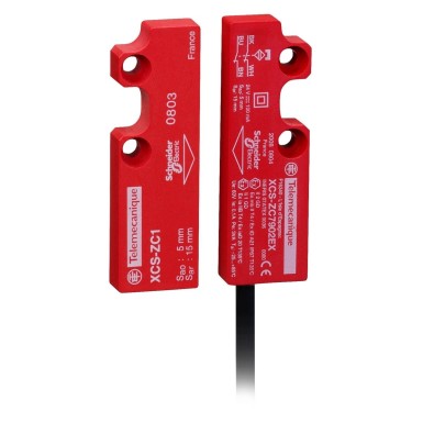 XCSDMC59010EX - Coded magnetic switch, Telemecanique Safety switches XCS, XCSDMC, 1 NC+1 NO, staggered, cable 10 m - Schneider Electric - Coded magnetic switch, Telemecanique Safety switches XCS, XCSDMC, 1 NC+1 NO, staggered, cable 10 m - Schneider Electric - 0