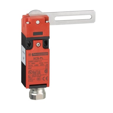 XCSPL563 - Guard switch, Telemecanique Safety switches XCS, XCSPL, straight lever, to right or to left, 1NC+1 NO -1/2"NPT - Schneider Electric - Guard switch, Telemecanique Safety switches XCS, XCSPL, straight lever, to right or to left, 1NC+1 NO -1/2"NPT - Schneider Electric - 0