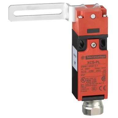 XCSPL593 - Guard switch, Telemecanique Safety switches XCS, XCSPL, elbowed flush lever, to left, 1NC+1 NO 1/2"N - Schneider Electric - Guard switch, Telemecanique Safety switches XCS, XCSPL, elbowed flush lever, to left, 1NC+1 NO 1/2"N - Schneider Electric - 0