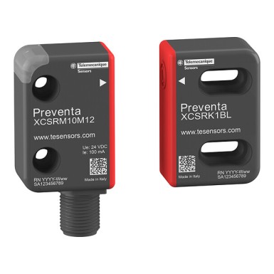 XCSRM10M12 - Telemecanique - Miniature Safety RFID switch, unique pairing, single model, 5-pin, M12 connector