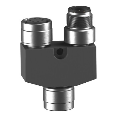 XCSRZY1 - Splitter connector M12, 8-8-5 poles - Telemecanique - Splitter connector M12, 8-8-5 poles, Female-Male-Female, first in daisy-chain - Telemecanique - 0