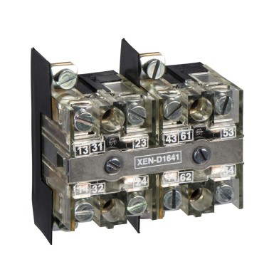 XEND1641 - Contact block, Harmony XAC, double contact, 30mm, 2 spring return, 2-speed, front mounting, 1 C/O + 1NO - Schneider Electric - Contact block, Harmony XAC, double contact, 30mm, 2 spring return, 2-speed, front mounting, 1 C/O + 1NO - Schneider Electric - 0