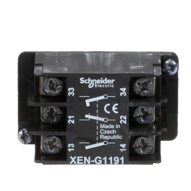 XENG1191 - Single contact block, Harmony XAC, spring return, 2 speed, spring return, front mounting, 2NO+1NC - Schneider Electric - Single contact block, Harmony XAC, spring return, 2 speed, spring return, front mounting, 2NO+1NC - Schneider Electric - 1