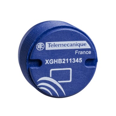 XGHB211345 - Telemecanique - Electronic tag, Radio frequency identification XG, RFID 13.56 MHz, cylindrical M18, 256 Bytes