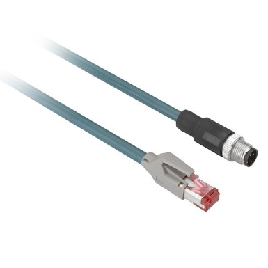 XGSZ12E4510 - Telemecanique - Ethernet copper cable, Radio frequency identification XG, M12 D coded to RJ45, 10 m