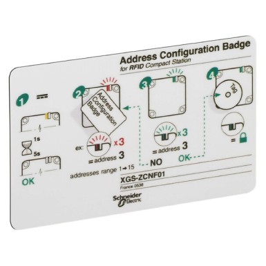 XGSZCNF01 - Telemecanique - Configuration badge, Radio frequency identification XG, for of RFID sation addresses