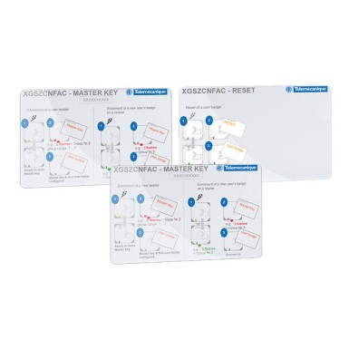 XGSZCNFAC - Telemecanique - Electronic tag, Radio frequency identification XG, set of badges for setup of the standalone reader
