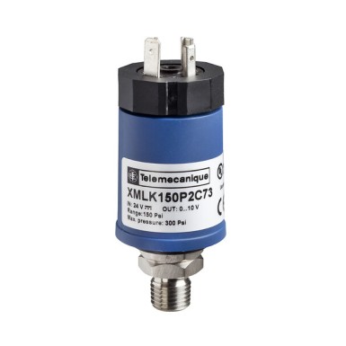 XMLK200P2C23TQ - Telemecanique - Electronic pressure sensors, Pressure sensors XM, sensor XMLK, 0...200 PSI, 1/4NPT, 4...20 mA, DIN, set of 25