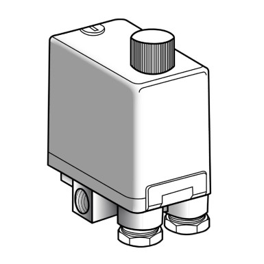 XMPE12B2441 - Pressure sensors XM, pressure sensor XMP, 12 bar, 4xG 1/4 female, 2 NC, ON/OFF knob control - Schneider Electric - Pressure sensors XM, pressure sensor XMP, 12 bar, 4xG 1/4 female, 2 NC, ON/OFF knob control - Schneider Electric - 0