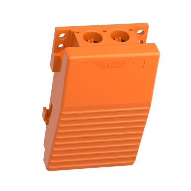 XPER211 - Harmony XPE, Single foot switch, metal, orange, without cover, 2 steps, 2 contacts 1 NC+NO, IP66 - Schneider Electric - Harmony XPE, Single foot switch, metal, orange, without cover, 2 steps, 2 contacts 1 NC+NO, IP66 - Schneider Electric - 6