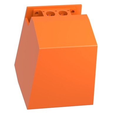 XPER711 - Single foot switch, Harmony XPE, metal, orange, with cover, trigger mechanism, 2 steps, 2 contacts 1NC+NO, IP66 - Schneider Electric - Single foot switch, Harmony XPE, metal, orange, with cover, trigger mechanism, 2 steps, 2 contacts 1NC+NO, IP66 - Schneider Electric - 4