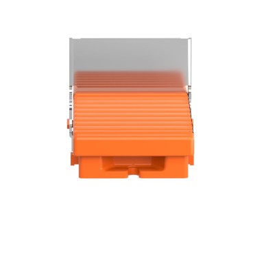 XPER810 - Single foot switch, Harmony XPE, metal, orange, without cover, trigger mechanism, 1 step, 1 contact 1NC+NO, IP66 - Schneider Electric - Single foot switch, Harmony XPE, metal, orange, without cover, trigger mechanism, 1 step, 1 contact 1NC+NO, IP66 - Schneider Electric - 6