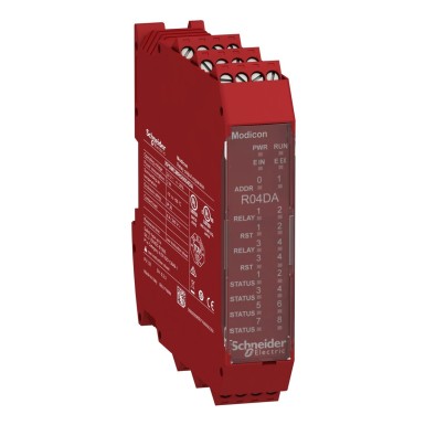 XPSMCMRO0004DA - 4 safety RO expansion with diag. out with backplane connection with screw term - Schneider Electric - 4 safety RO expansion with diag. out with backplane connection with screw term - Schneider Electric - 0