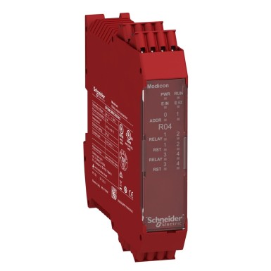 XPSMCMRO0004G - 4 safety relay output expansion with backplane connection with spring term - Schneider Electric - 4 safety relay output expansion with backplane connection with spring term - Schneider Electric - 0