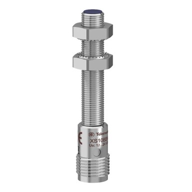 XS108BHPBM12 - Telemecanique - Inductive sensor XS1 M8, L61mm, brass, Sn2.5mm, 12..24VDC, M12