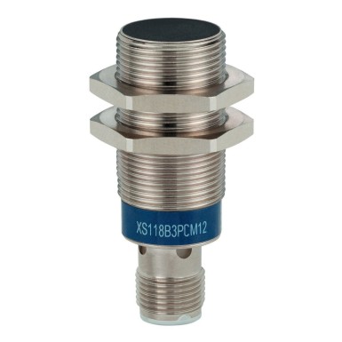 XS118B3PCM12 - Inductive sensor XS1 M18, PNP NO+NC, Flush, Sn8mm, 12..24VDC, M12 - Schneider Electric - Inductive sensor XS1 M18, PNP NO+NC, Flush, Sn8mm, 12..24VDC, M12 - Schneider Electric - 0