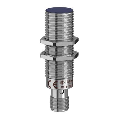 XS118BHPBM12 - Telemecanique - Inductive sensor XS1 M18, L64mm, brass, Sn8mm, 12..24VDC, M12