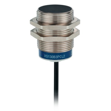 XS130B3PAL2TF - Telemecanique - Inductive sensor XS1 M30, L45mm, brass, Sn15mm, 12..24VDC, cable 2 m