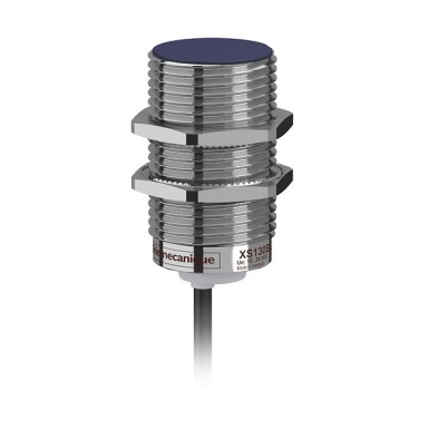 XS130BHNBL2 - Telemecanique - Inductive sensor XS1 M30, L57mm, brass, Sn15mm, 12..24VDC, cable 2m
