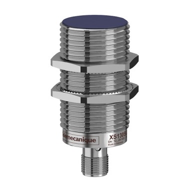 XS130BHPBM12 - Telemecanique - Inductive sensor XS1 M30, L68mm, brass, Sn15mm, 12..24VDC, M12