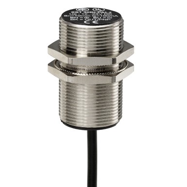 XS130BLPAL5 - Telemecanique - Inductive sensor XS1 M30, L57mm, brass, Sn10mm, 12..24VDC, cable 5m