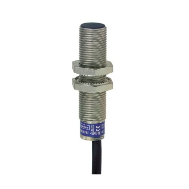 XS1M12AB120 - Inductive proximity sensors XS, inductive sensor XS1 M12, L50mm, brass, Sn2mm, 12...24 VDC, cable 2 m - Schneider Electric - Inductive proximity sensors XS, inductive sensor XS1 M12, L50mm, brass, Sn2mm, 12...24 VDC, cable 2 m - Schneider Electric - 0