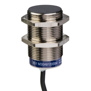 XS1M30AB120SB4 - Inductive proximity sensors XS, inductive sensor XS1 M30, L50mm, brass, Sn10mm, 12...24 VDC, cable 5 m - Schneider Electric - Inductive proximity sensors XS, inductive sensor XS1 M30, L50mm, brass, Sn10mm, 12...24 VDC, cable 5 m - Schneider Electric - 0