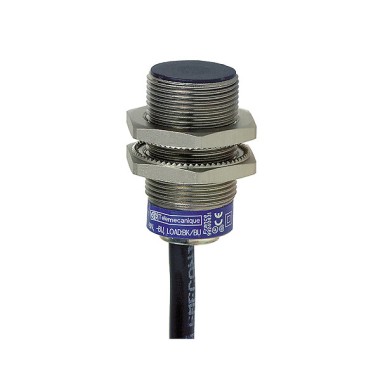 XS1N18PA349 - Telemecanique - Inductive proximity sensors XS, inductive sensor XS1 M18, L39mm, brass, Sn10mm, 12...24 VDC, cable 2 m