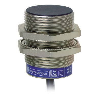 XS1N30NA349TF - Inductive proximity sensors XS, inductive sensor XS1 M30, L43mm, brass, Sn20mm, 12...24 VDC, cable 2 m - Schneider Electric - Inductive proximity sensors XS, inductive sensor XS1 M30, L43mm, brass, Sn20mm, 12...24 VDC, cable 2 m - Schneider Electric - 0