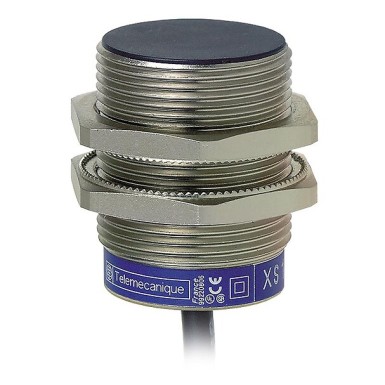 XS1N30PA349L2 - Telemecanique - Inductive proximity sensors XS, inductive sensor XS1 M30, L43mm, brass, Sn20mm, 12...24 VDC, cable 10 m