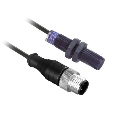 XS4P12MA230LD - Inductive proximity sensors XS, inductive sensor XS4 M12, L52mm, PPS, Sn4mm, 24...240VAC/DC, M12 0.8 m - Schneider Electric - Inductive proximity sensors XS, inductive sensor XS4 M12, L52mm, PPS, Sn4mm, 24...240VAC/DC, M12 0.8 m - Schneider Electric - 0