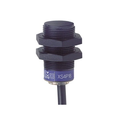 XS4P18NB340 - Inductive proximity sensors XS, inductive sensor XS4 M18, L36mm, PPS, Sn8mm, 12...24 VDC, cable 2 m - Schneider Electric - Inductive proximity sensors XS, inductive sensor XS4 M18, L36mm, PPS, Sn8mm, 12...24 VDC, cable 2 m - Schneider Electric - 0