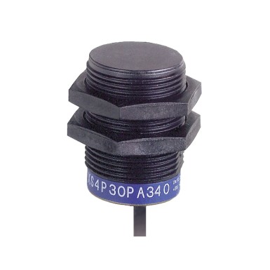 XS4P30NA340 - Inductive proximity sensors XS, inductive sensor XS4 M30, L43mm, PPS, Sn15mm, 12...24 VDC, cable 2 m - Schneider Electric - Inductive proximity sensors XS, inductive sensor XS4 M30, L43mm, PPS, Sn15mm, 12...24 VDC, cable 2 m - Schneider Electric - 0