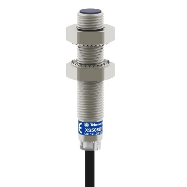 XS508B1DAL2 - Inductive proximity sensors XS, inductive sensor XS5 M8, L51mm, stainless, Sn1.5 mm, 12...48 VDC, cable 2 m - Schneider Electric - Inductive proximity sensors XS, inductive sensor XS5 M8, L51mm, stainless, Sn1.5 mm, 12...48 VDC, cable 2 m - Schneider Electric - 3